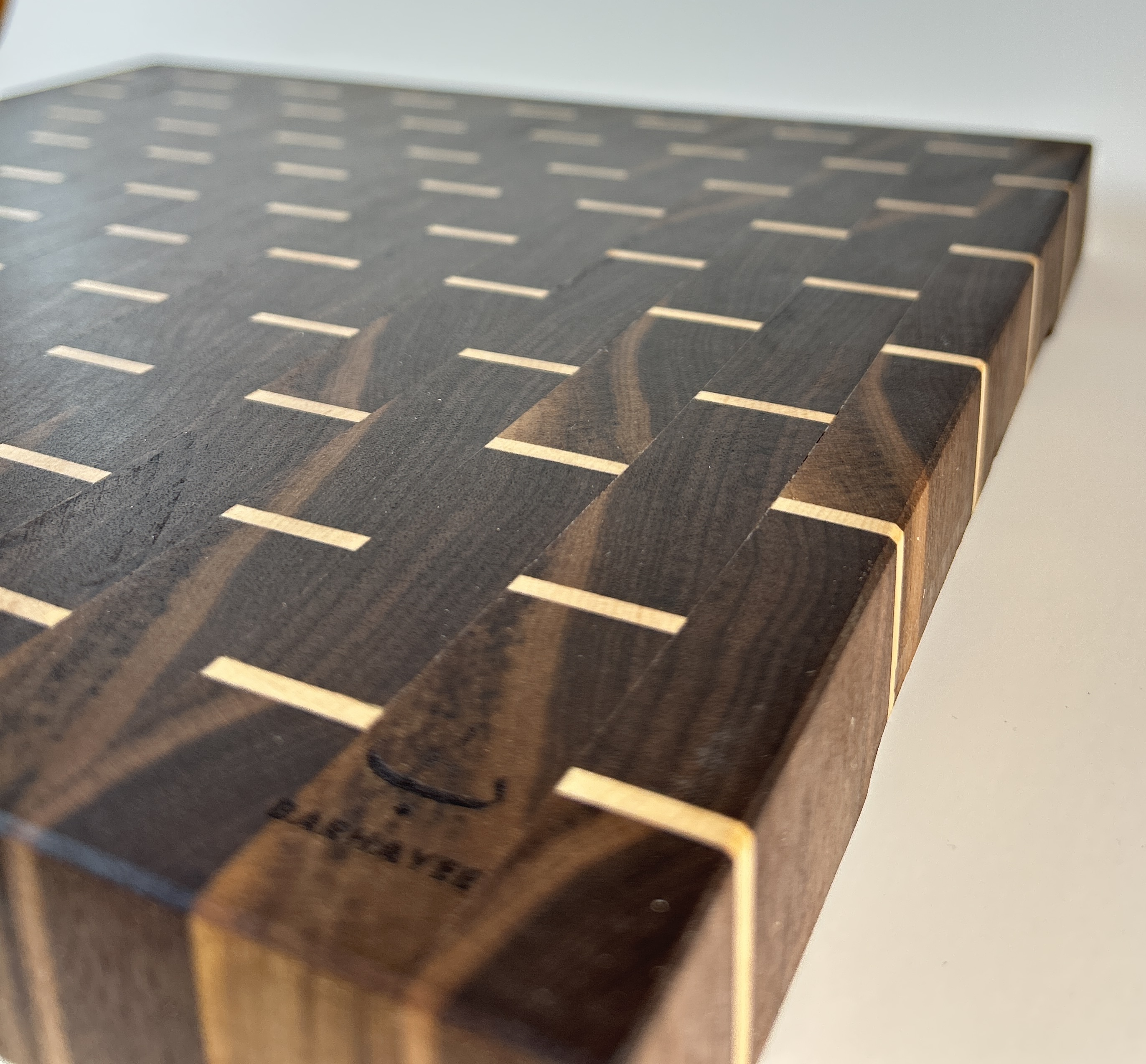 Walnut & Maple Dashes End Grain Board
