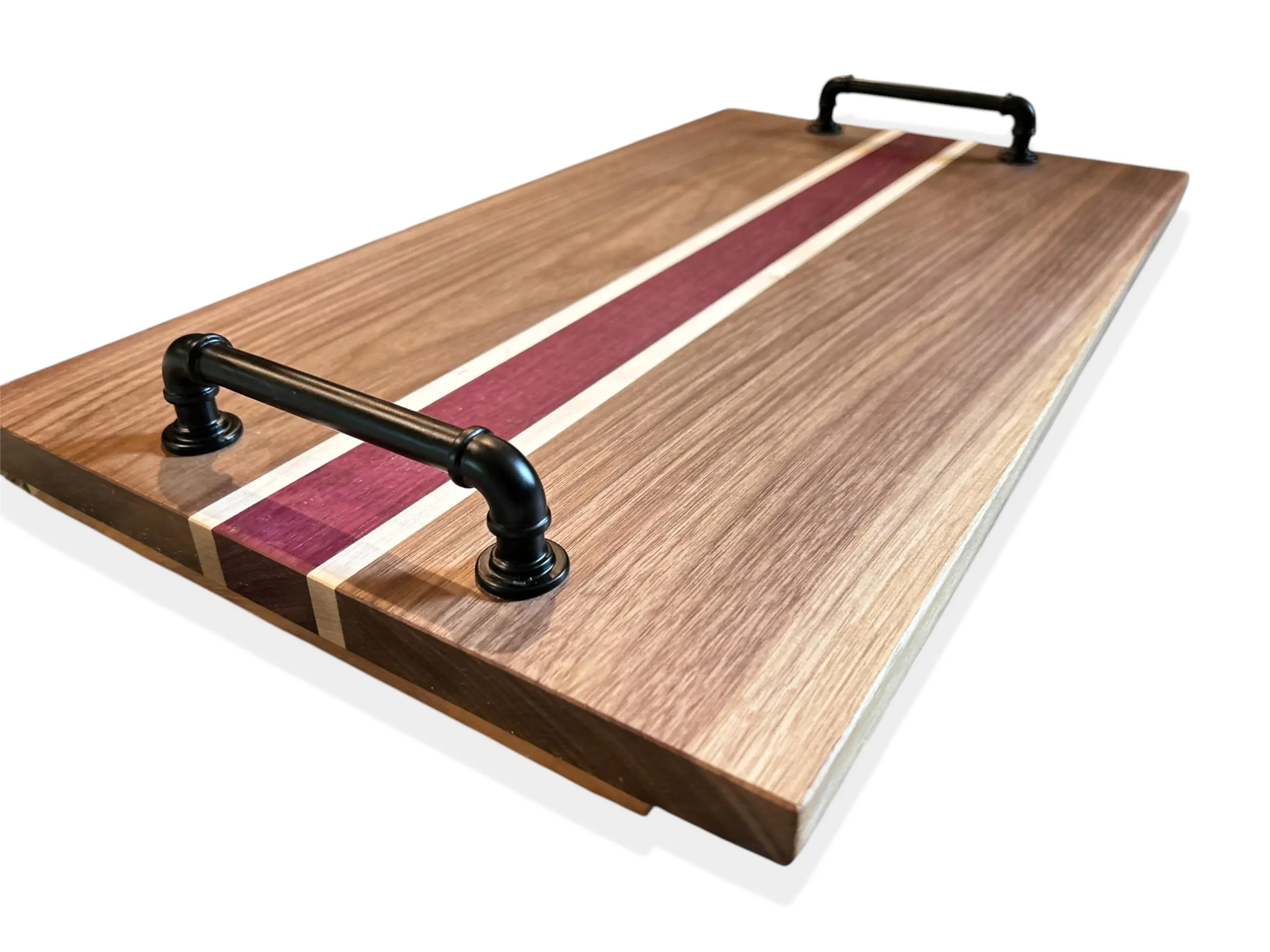 Walnut, Maple & Purple Heart Tray detail 2
